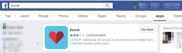 Facebook Zoosk Dating App