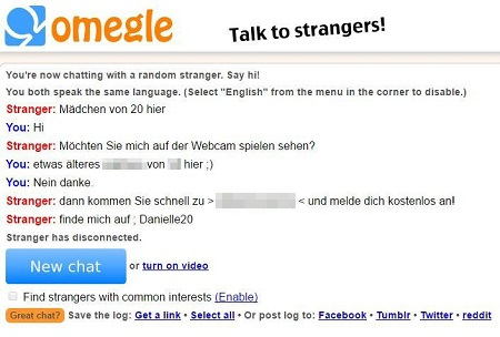 Omegle Chat mit Webcam Girl