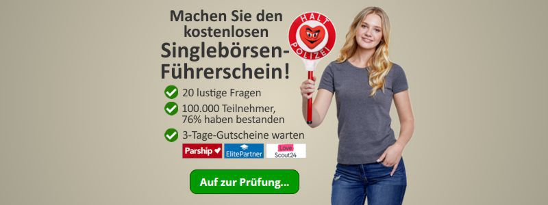 Mach den Singlebörsen-Führerschein!