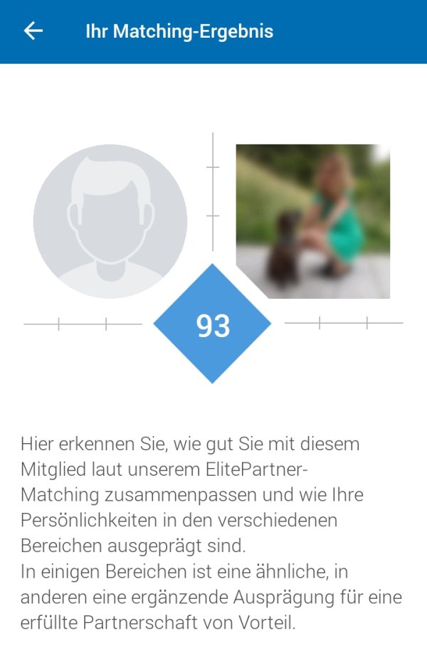 matching ergebnis elitepartner app