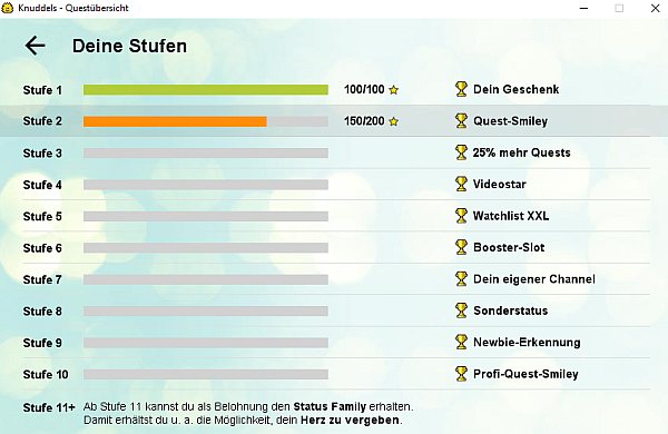 queststufen bei knuddels.at