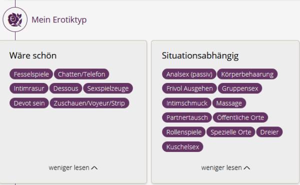 Mein Erotiktyp bei secret.at