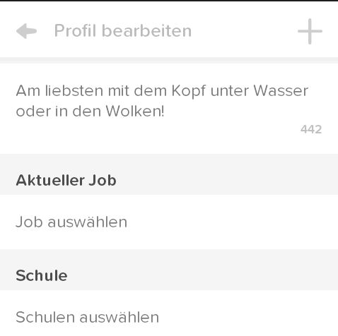 Tinder Einstellungen