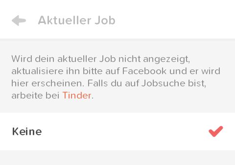 Tinder Einstellungen