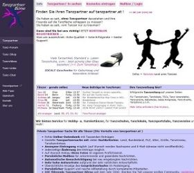 Tanzpartnerbörse.at screenshot