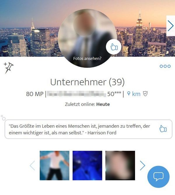 ElitePartner: Ein Beispielprofil